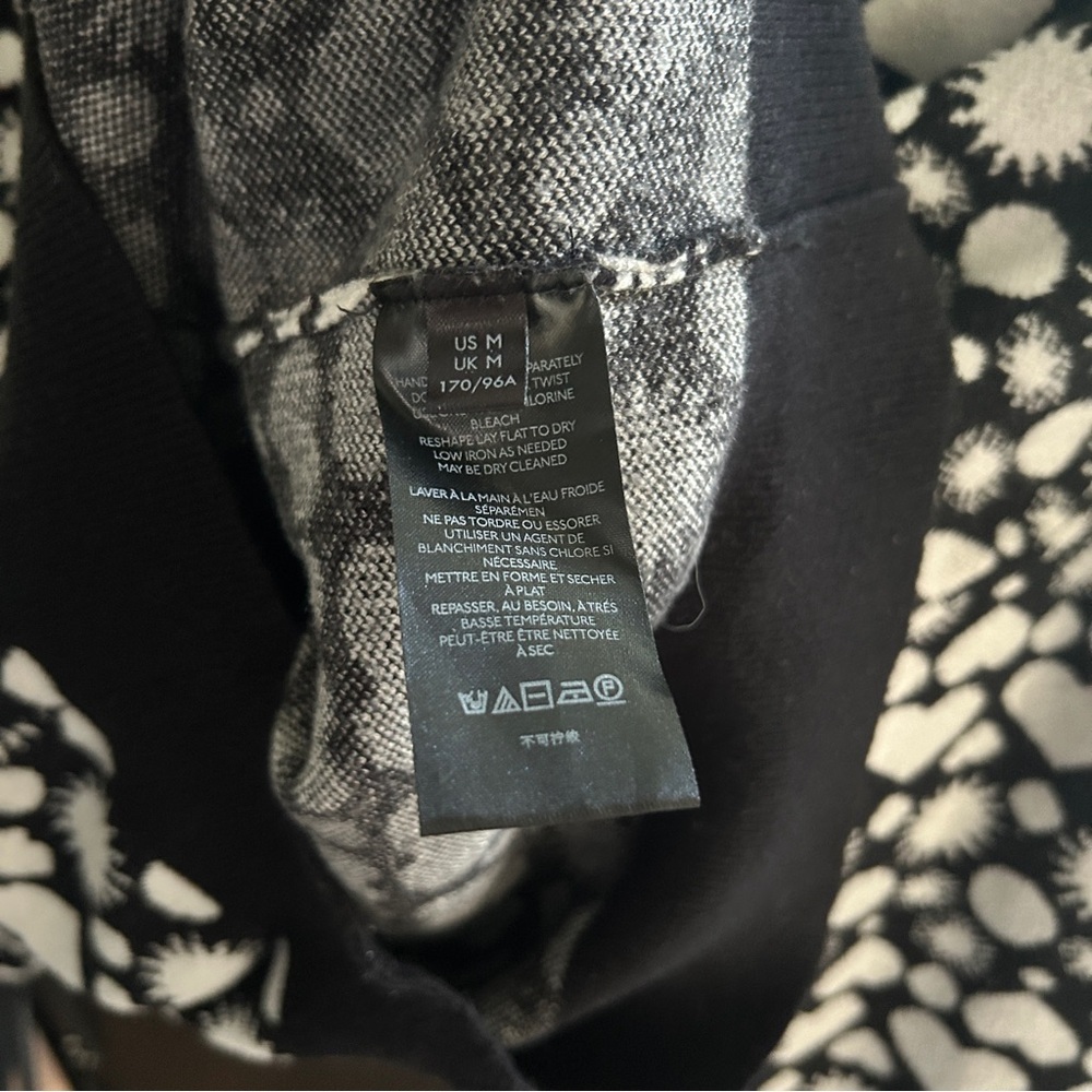 Maeve Anthropologie Boat Neck Black and White Heart Sweater - Picture 4 of 6